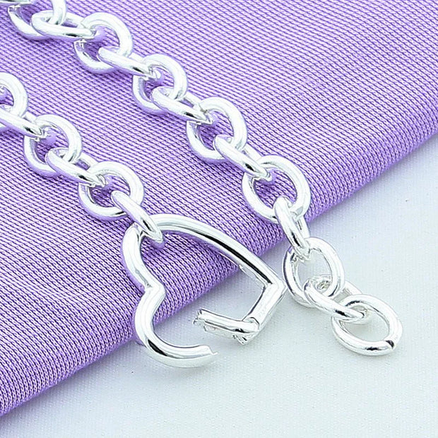 925 Sterling Silver Heart Buckle