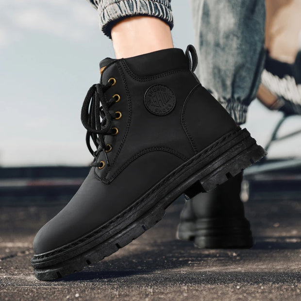 Men's high top boots four season