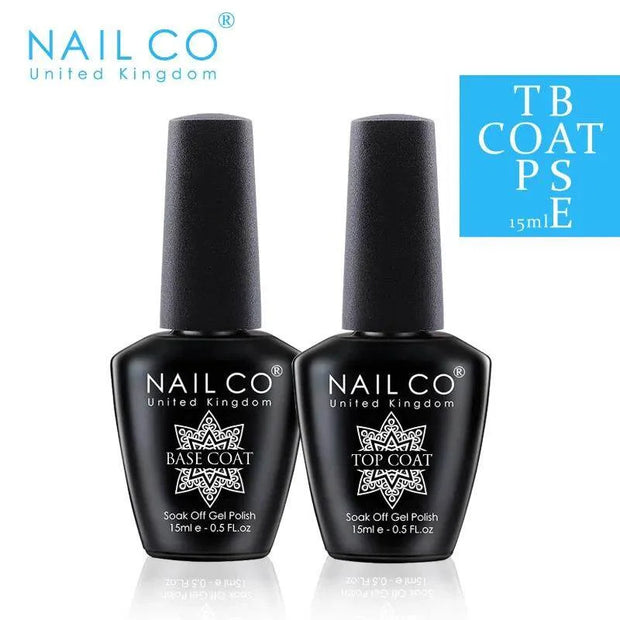 NAILCO 15ml Top Coat Base Coat Gel