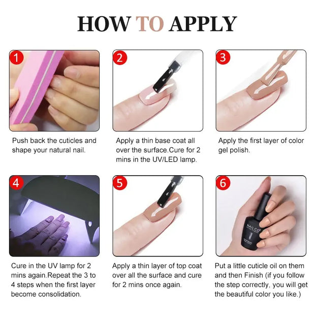 NAILCO 15ml Top Coat Base Coat Gel