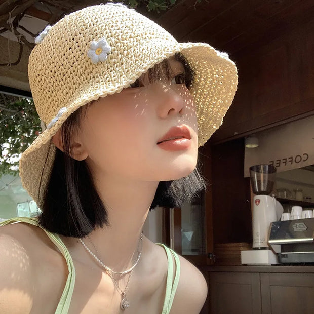 Women's Hat Summer Flower