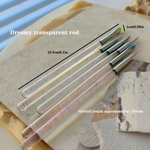 Nail Design Art Pen Aurora Transparent Brush