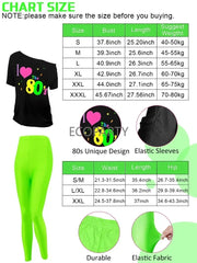 New Women 80s Costume Accessories Set