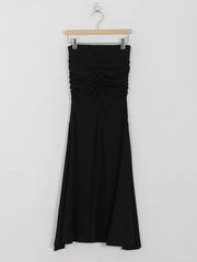 Shirring Satin Skirts for Women High Waisted