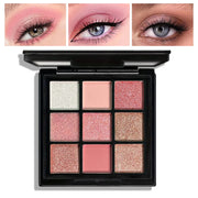 9-Grid Red Eyeshadow Palette Purple