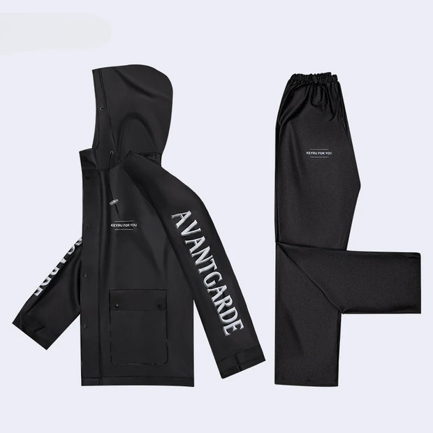 Split Raincoat and Rain Pants Suit