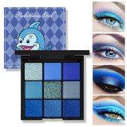 9-Grid Red Eyeshadow Palette Purple