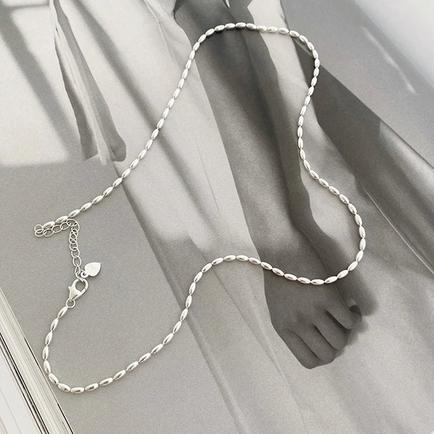 925 Sterling Silver Necklace With Simple