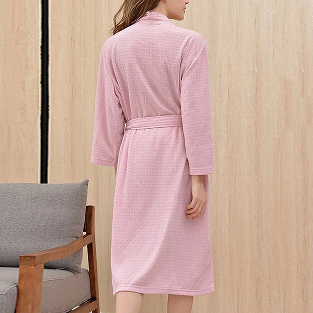 Women Men Bath Robe Waffle