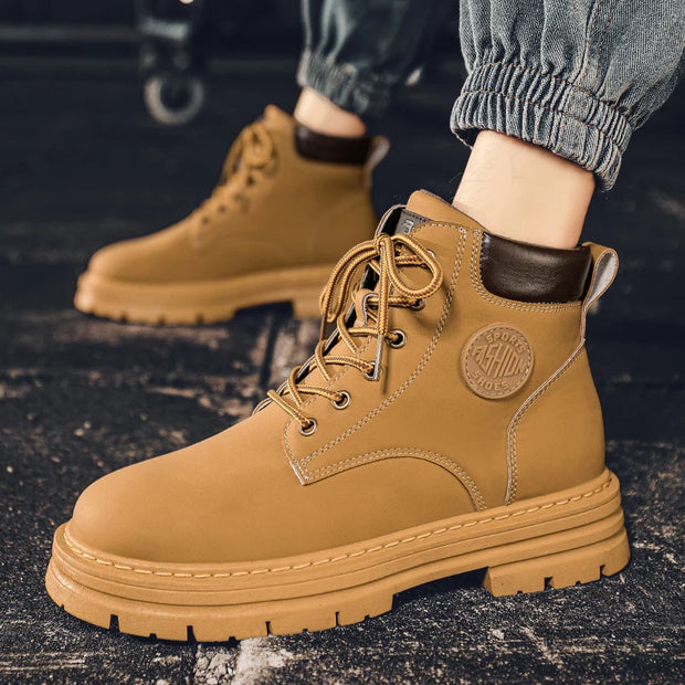Men's high top boots four season