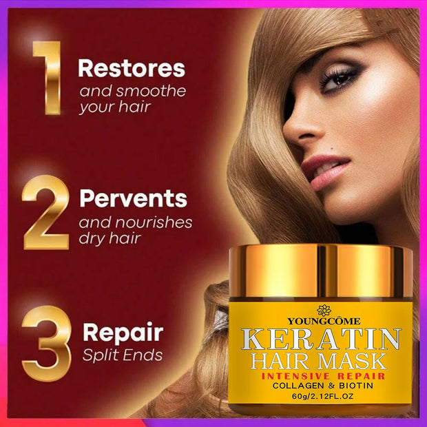 Hair Repairs Hair Mask Biotin Collagen Keratin