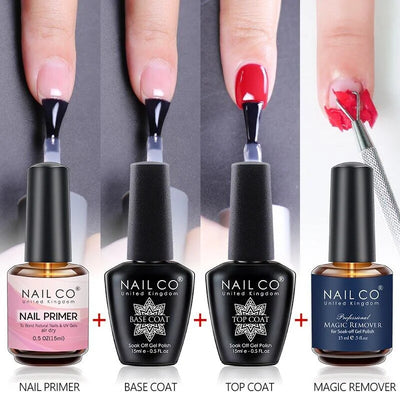 NAILCO 15ml Top Coat Base Coat Gel