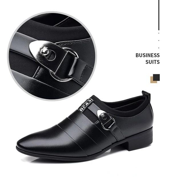 Men Dress Shoes Slip on Formal Suit