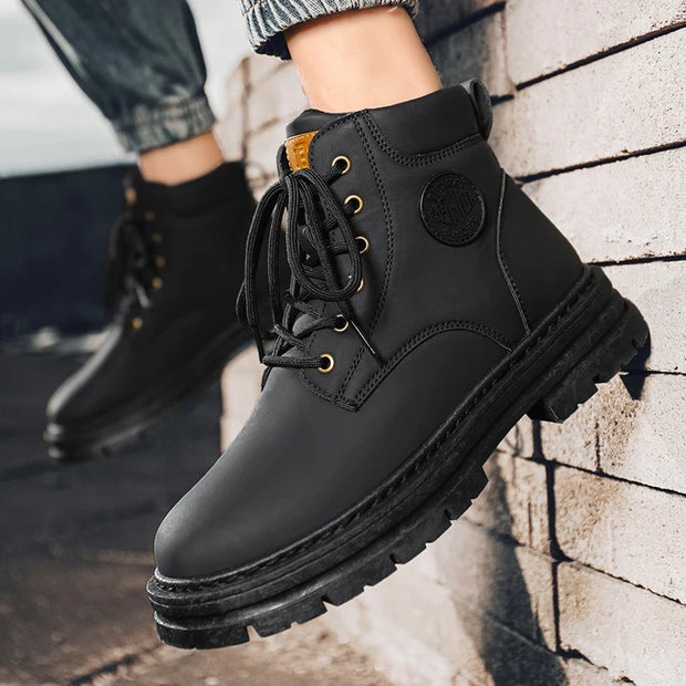 Men's high top boots four season