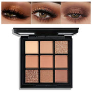 9-Grid Red Eyeshadow Palette Purple