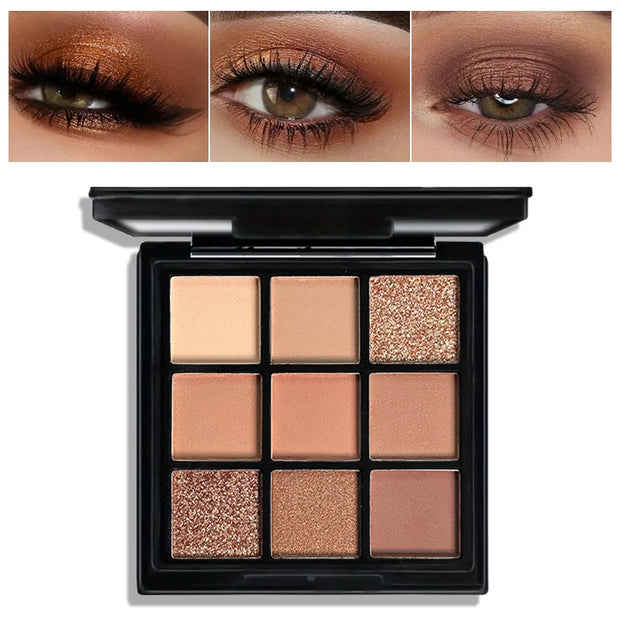 9-Grid Red Eyeshadow Palette Purple