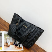 Large Capacity Tote Bag Wavy Grain Daily